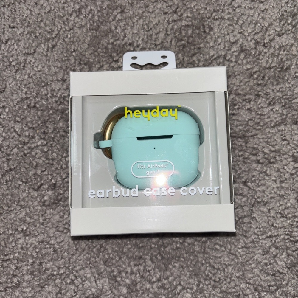 Apple AirPod 3rd Gen Teal Silicone Case With Gold Clip - Open Box